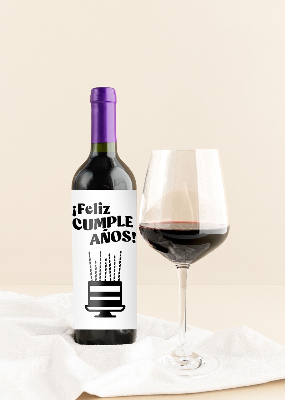 Imagen para Vino Concha y Toro con etiqueta "Feliz cumpleaños" - 3