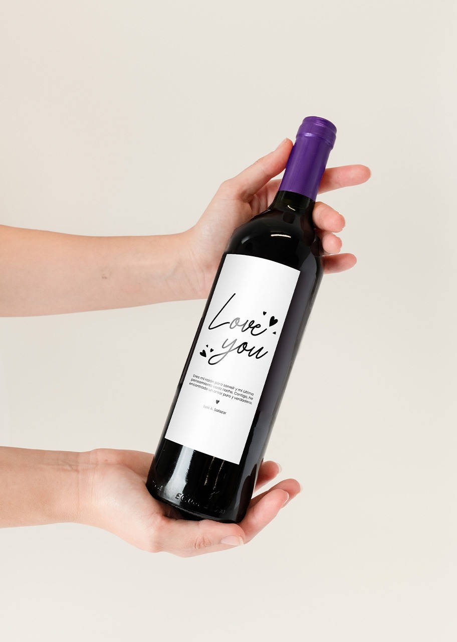 Imagen para Personaliza Vino concha y toro con etiqueta "Love you" - 3