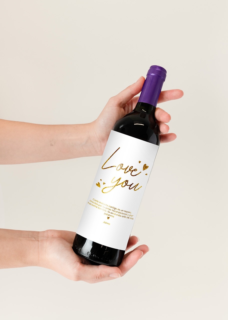 Imagen para Personaliza Vino concha y toro con etiqueta  "Love you" - 2