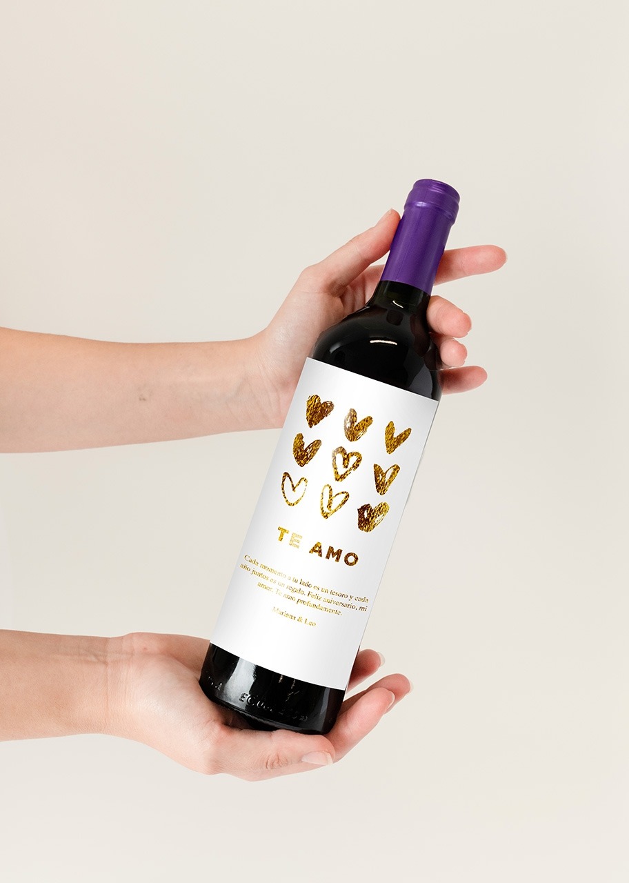 Imagen para Personaliza Vino concha y toro con etiqueta "TE AMO" - 2