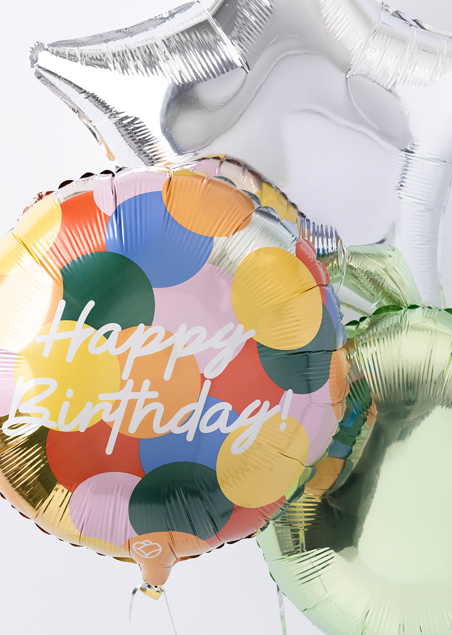 Imagen para Arreglo de Globos "Happy Birthday" Colores        - 2