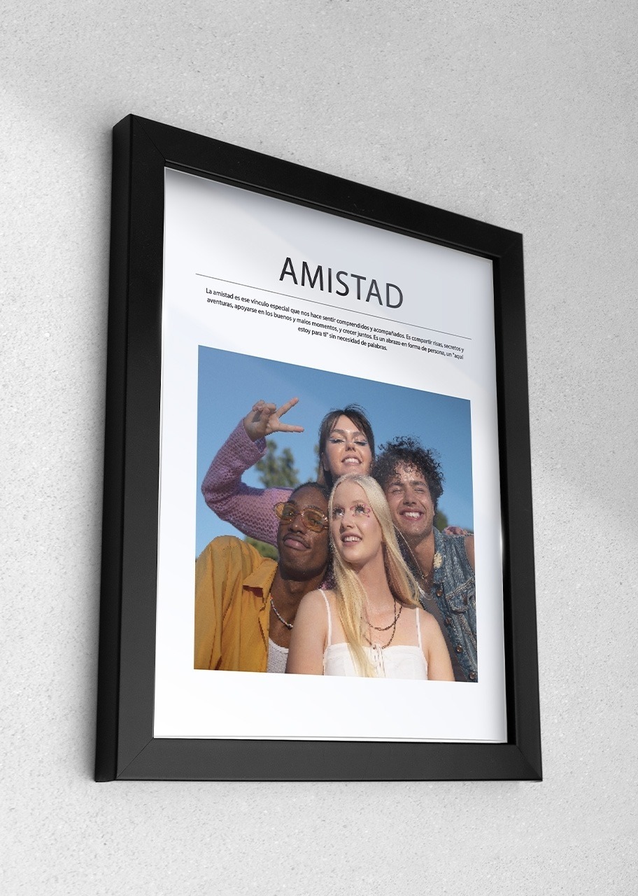 Imagen para Marco Amistad Grande en Negro - 3