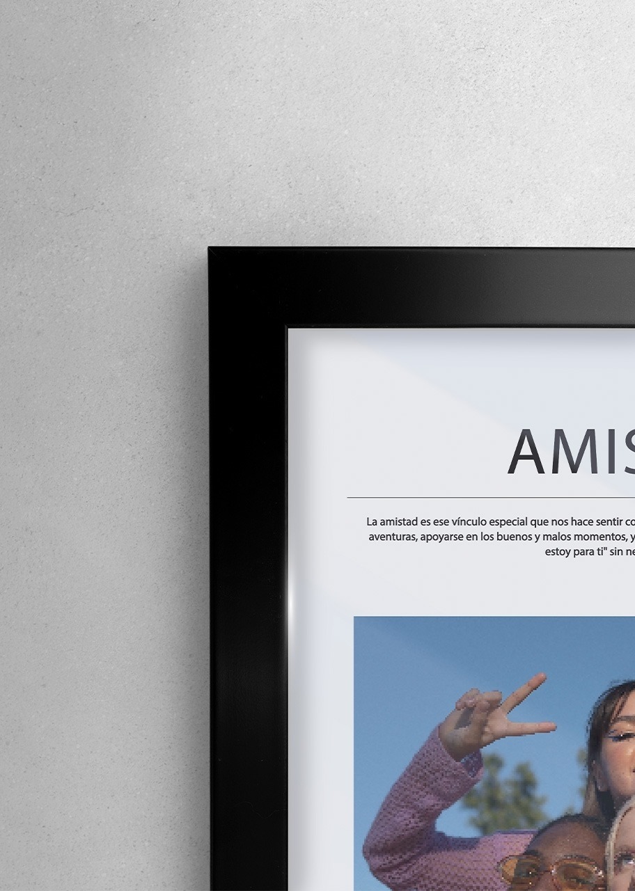 Imagen para Marco Amistad Grande en Negro - 4