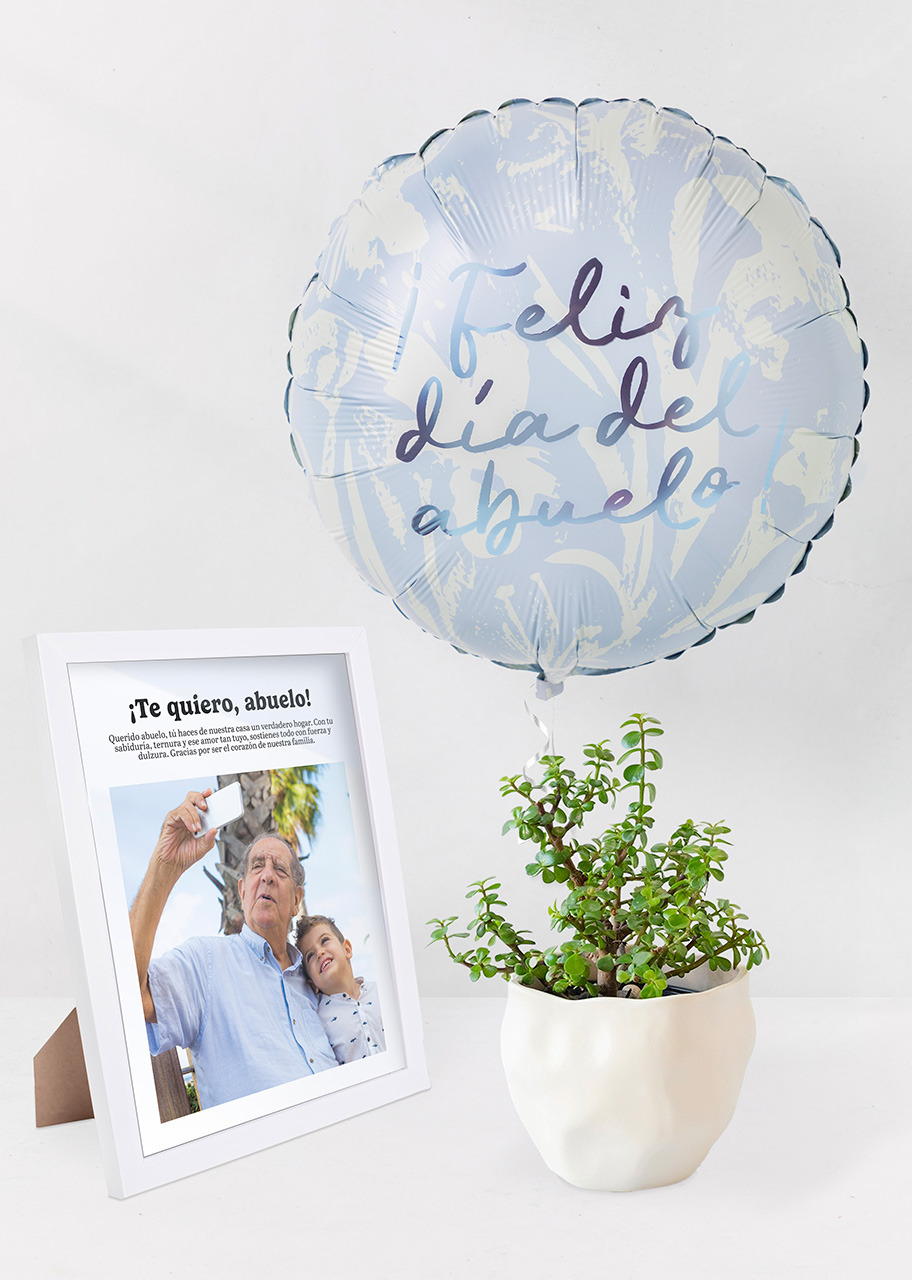 Imagen para Árbol de la Abundancia con Globo y Marco Personalizado Abuelo - 1