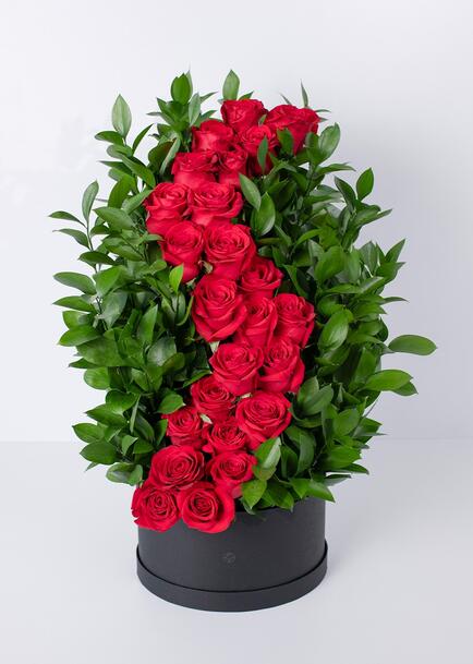 Amor infinito con 24 rosas en Caja