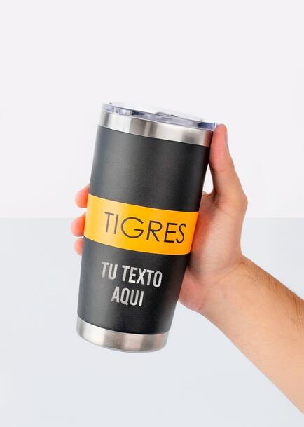 Personaliza Termo negro Tigres