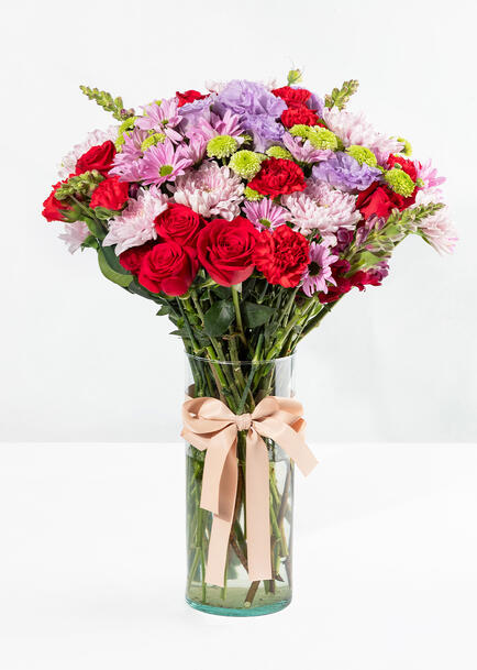 Arreglo de Roxanas y Lisianthus Lila