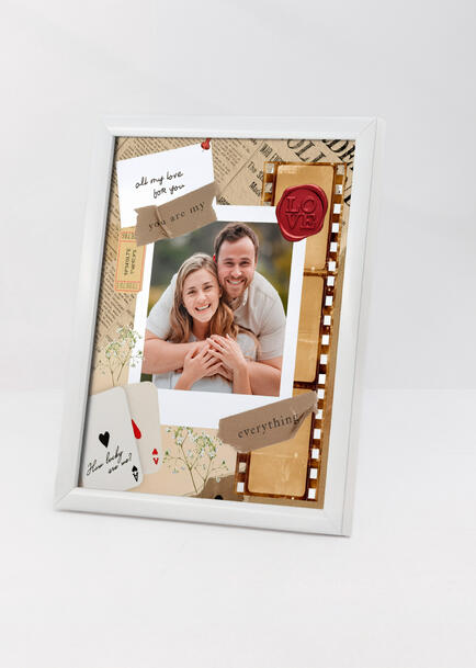 Personaliza Marco Blanco Grande "Scrappbook"