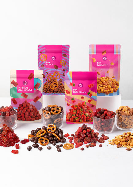 Botanas para Disfrutar Dulce,  Salado y Enchilado