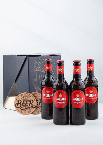 4 Pack Cerveza con Portavasos