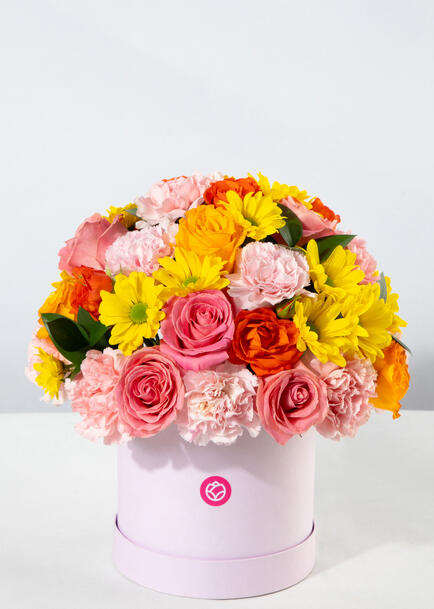 Arreglo de Claveles Rosas y Rosas