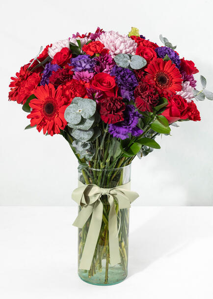 Arreglo de Rosas Rojas y Gerberas