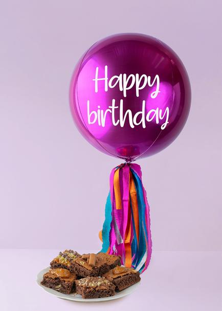 Brownies Florence con Globo Esfera Magenta