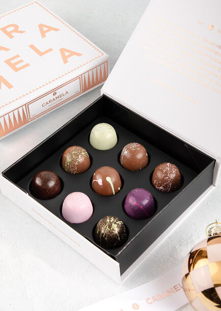 Cofre  9 Chocolates Navidad Caramela	