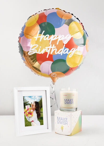 Foto Personalizada con Vela y Globo