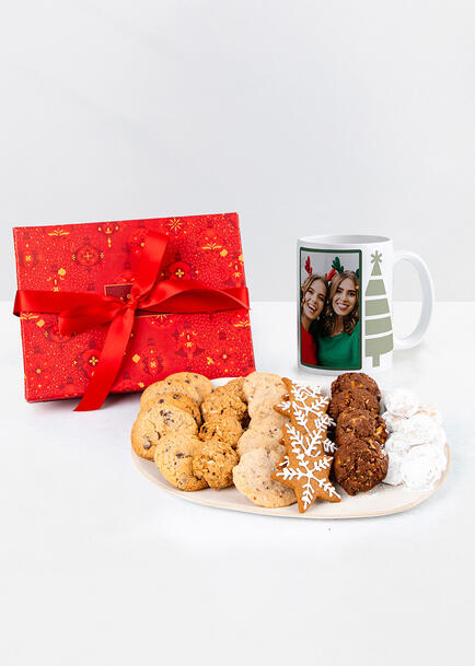 Galletas Navideñas y Taza Personalizada