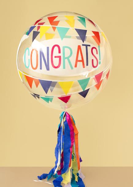 Globo Burbuja "Congrats"