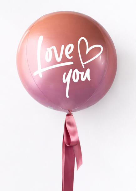 Globo Esfera Ombre "Love You"