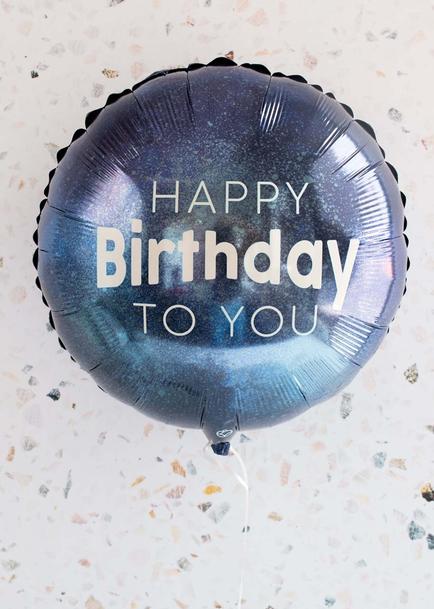 Globo "Happy Birthday To You" Azul