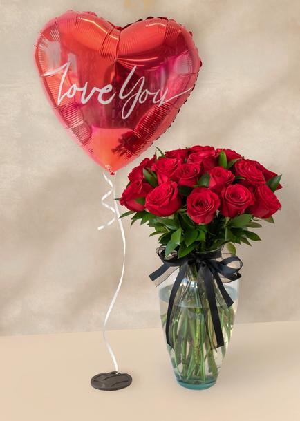 Globo Love You y 24 Rosas