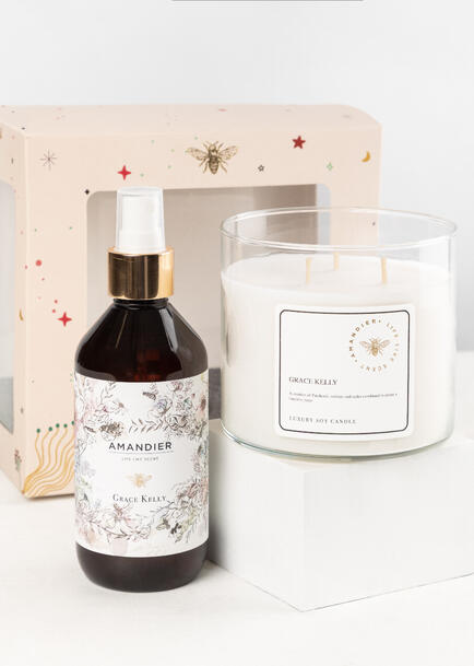 Kit Room Spray & Vela "Grace Kelly"