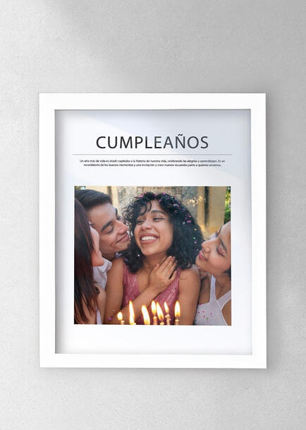 Marco Cumpleaños Grande Blanco