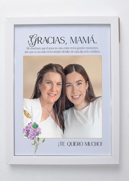 Marco "Gracias Mam&aacute;" Grande en Blanco