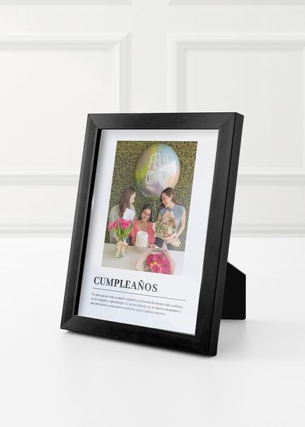 Marco Cumpleaños Chico en Negro