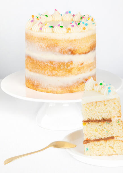 Vanilla Naked Birthday Cake