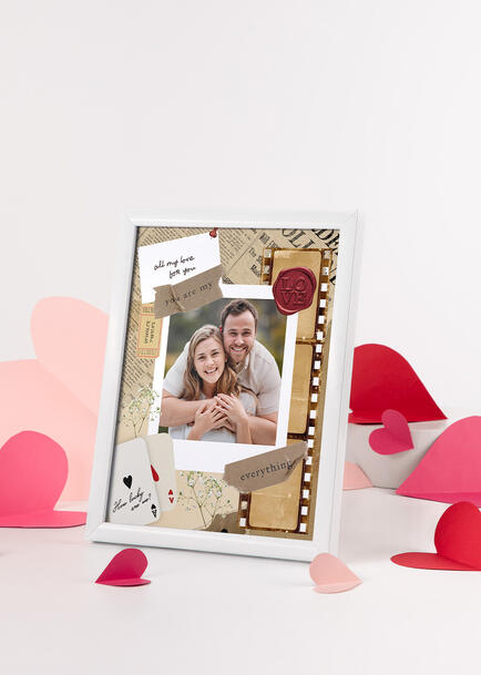 Personaliza Marco Blanco Grande "Scrappbook"