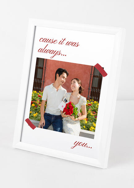 Personaliza Marco  Grande Blanco "Cause It Was Always You"