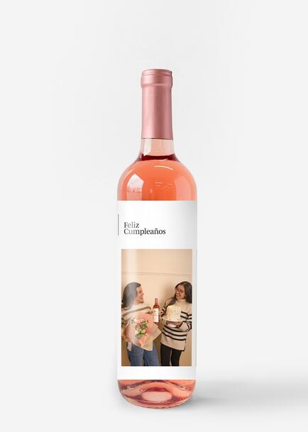 Personaliza Vino Beringer "Feliz Cumpleaños" con foto