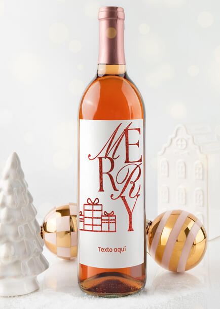 Personaliza Vino Beringer con etiqueta "Merry"