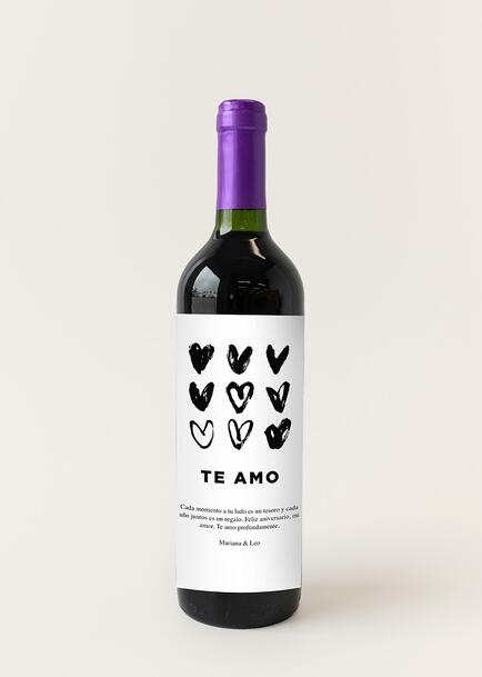 Personaliza Vino concha y toro con etiqueta "Te amo"