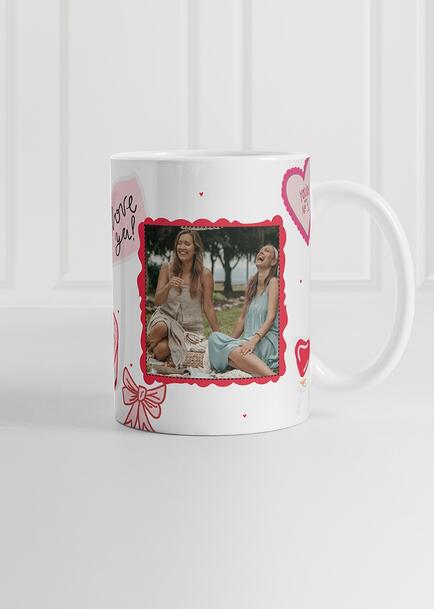 Personaliza taza con foto dise&ntilde;o "Dulce Amistad"  15oz
