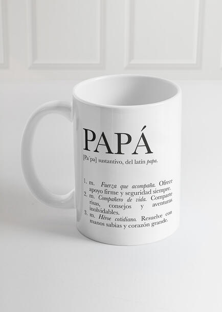 Personaliza Taza "Definici&oacute;n de Pap&aacute;" 15oz