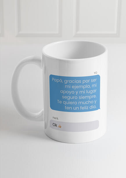 Personaliza Taza  "Chat con Pap&aacute;" 15oz