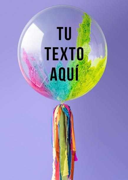 Personaliza tu Globo Burbuja Arcoiris