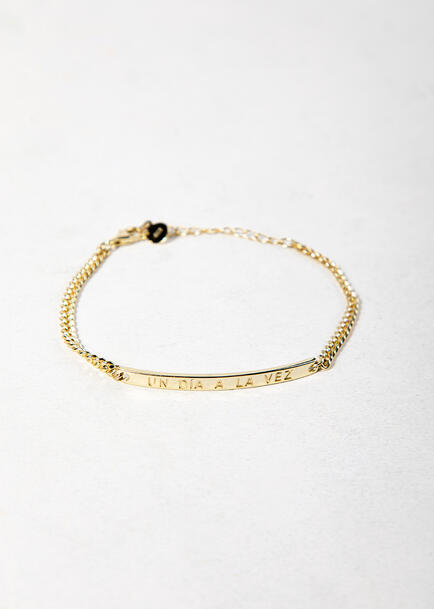 Pulsera "Un día a la vez" Rosa Gitana