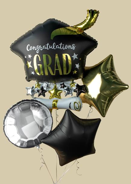 Arreglo de Globos con Figura de Birrete