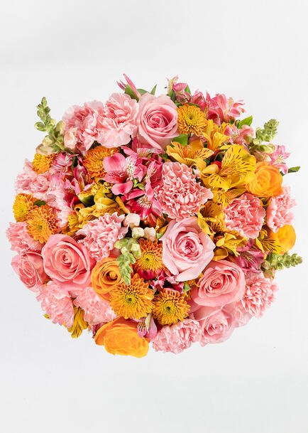 Ramo de Rosas Naranjas y Rosas