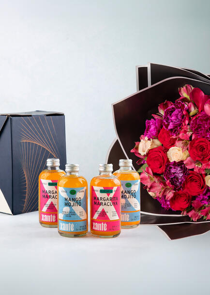 Ramo de Rosas y Cocktails Xant&eacute;