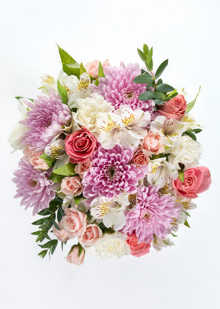 Ensue&ntilde;o Ramo de Roxanas y Rosa Rosa