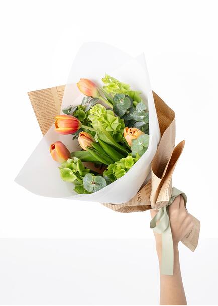 Ramo de Tulipanes Naranjas