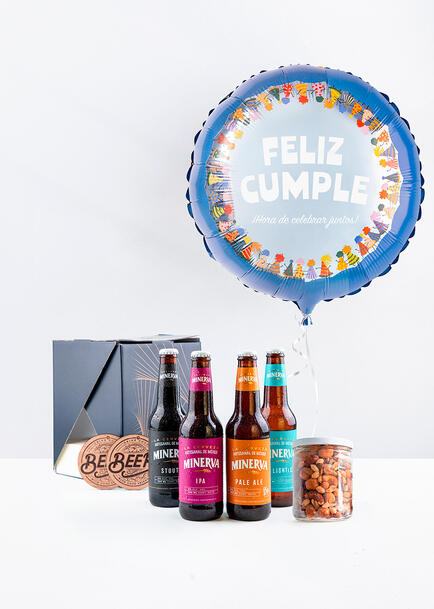 Regalo con Minerva, Botanas y Globo