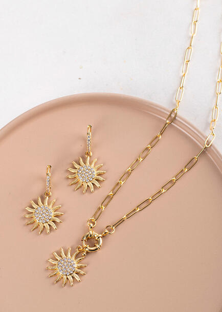 Set Sunrise Collar y Aretes Amalaya