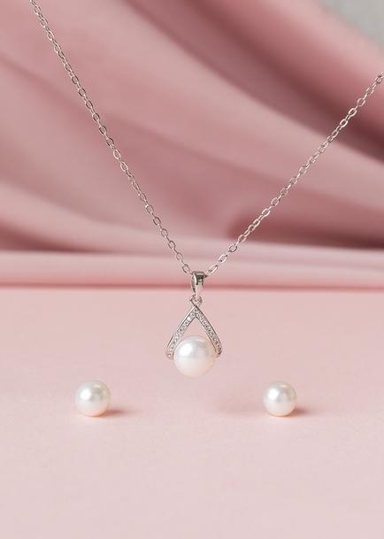 Set de Perla Plateado La Perla