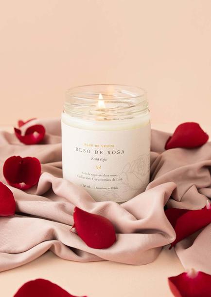 Vela Beso de Rosa Flor de Venus 225 ml