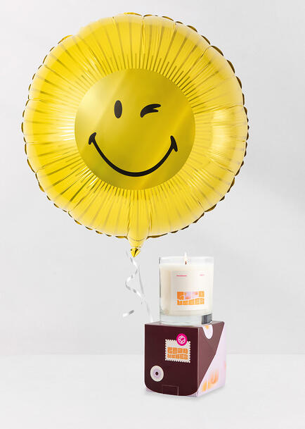 Vela Good Vibes con Globo SMILEYWORLD®