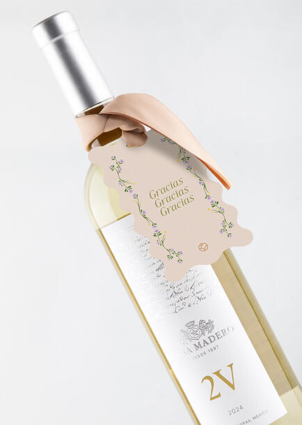 Vino con Distintivo Gracias Gracias